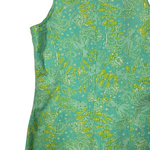 Lilly Pulitzer Vintage Women's Coastal Pattern Vibrant Textured Mini Dress Sz 6 - Picture 13 of 14